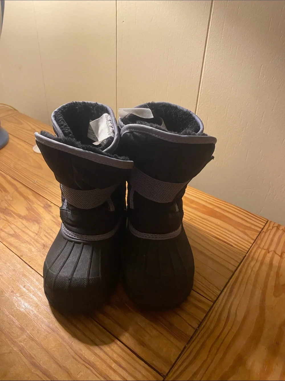 Kids Black Winter Snow Boots - Cozy Waterproof Cold-Weather Boot